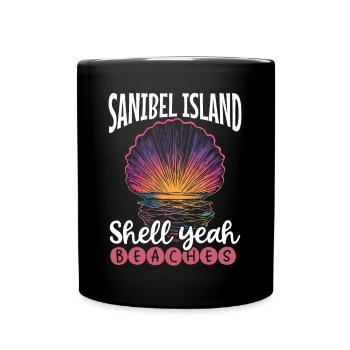 Florida Urlaub, Sommer Souvenirs von Sanibel Islan - Tasse einfarbig - Schwarz - Vorne