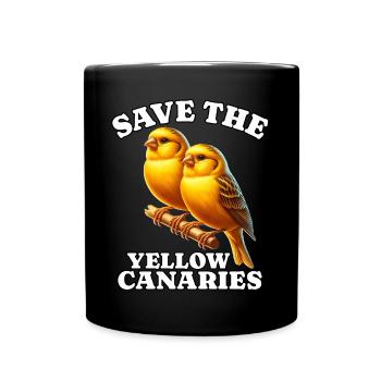 Girlitz à ventre jaune Sauver Canari jaune - Mug uni - noir - Devant