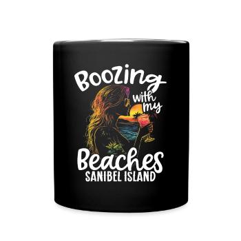 Florida Summer Vacation – Travel on Sanibel Island - Full Colour Mug - black - Front