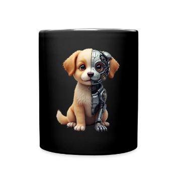 Drôle Robot Chien Cyborg Animal AI Chien Robot - Mug uni - noir - Devant