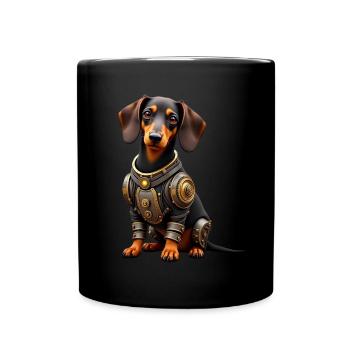 Drôle Robot Chien Cyborg Animal AI Chien Robot - Mug uni - noir - Devant