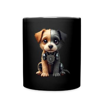 Drôle Robot Chien Cyborg Animal AI Chien Robot - Mug uni - noir - Devant