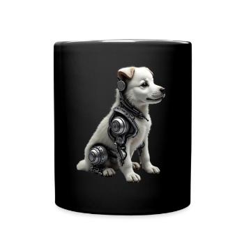 Drôle Robot Chien Cyborg Animal AI Chien Robot - Mug uni - noir - Devant
