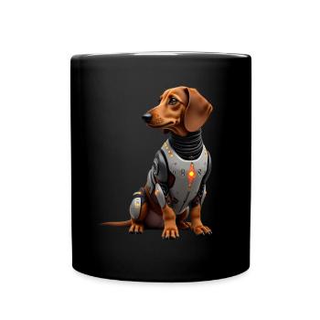 Drôle Robot Chien Cyborg Animal AI Chien Robot - Mug uni - noir - Devant