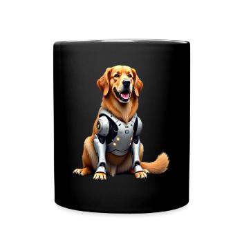 Drôle Robot Chien Cyborg Animal AI Chien Robot - Mug uni - noir - Devant