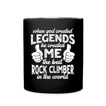 Meilleur grimpeur Légende - Mug uni - noir - Devant