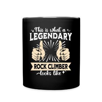 Grimpeur légendaire - Mug uni - noir - Devant