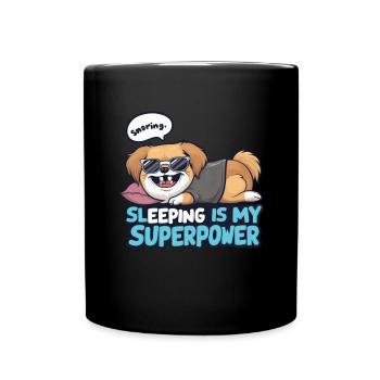 Mignon pékinois endormi pour les amoureux des chiens - Mug uni - noir - Devant