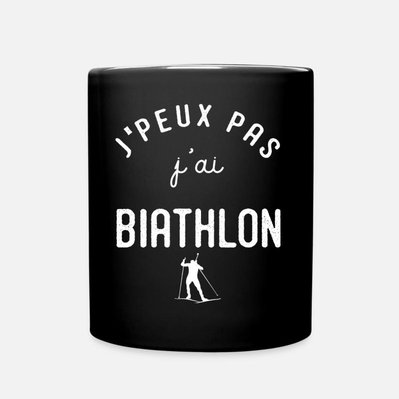 Biatlon Je peux pas j'ai biatlon sport - Mug uni - noir
