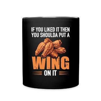 Cadeau d’ailes de poulet - Mug uni - noir - Devant