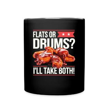 Chicken Wings Liebhaber Fast Food Buffalo Wings - Tasse einfarbig - Schwarz - Vorne