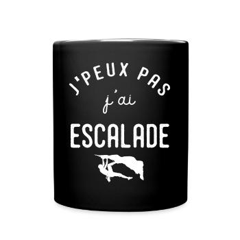 escalade un rocher Je peux pas j'ai escalade - Mug uni - noir - Devant