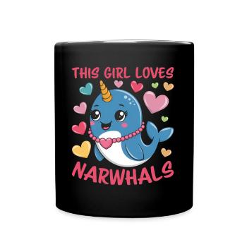 Narval Dire Narvals Drôle Narval Cadeau - Mug uni - noir - Devant