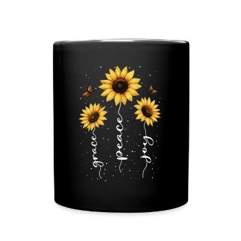 Fleurs d’été Fleur Inspiration Dicton de motivation - Mug uni - noir - Devant
