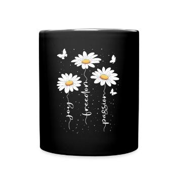 Fleurs d’été Fleur Inspiration Dicton de motivation - Mug uni - noir - Devant