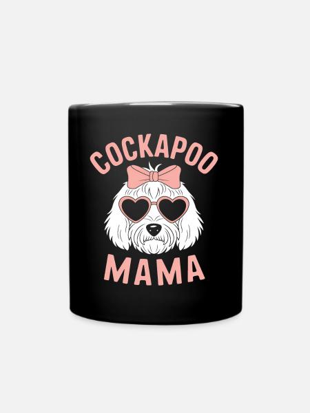 Cockapoo Saying Mom Funny Cockapoo Gift - Full Colour Mug - black