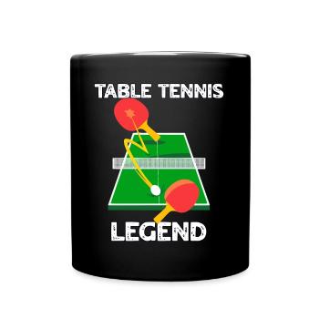Table Tennis Legende - Tasse einfarbig - Schwarz - Vorne