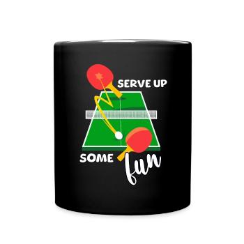 Drôle de dicton de tennis de table - Mug uni - noir - Devant