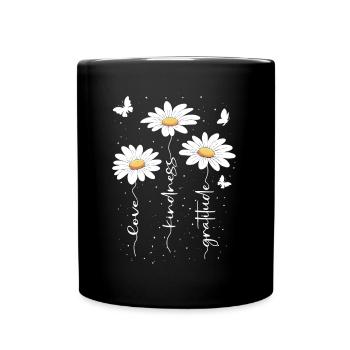 Fleurs d’été Fleur Inspiration Dicton de motivation - Mug uni - noir - Devant