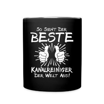 Bester Kanalreiniger - Tasse einfarbig - Schwarz - Vorne