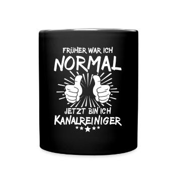 Kanalreiniger - Tasse einfarbig - Schwarz - Vorne