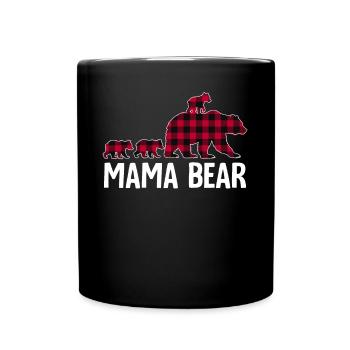 Mama Bear - Tasse einfarbig - Schwarz - Vorne