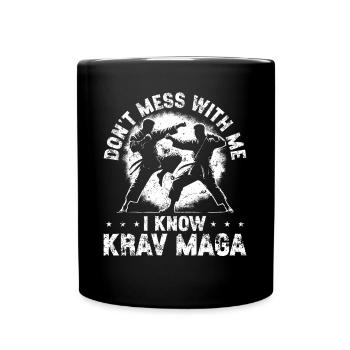 Martial Arts Self-Defense Krav Maga - Full Colour Mug - black - Front