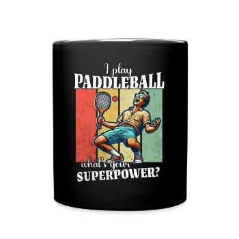 Drôle de dicton de paddleball - Mug uni - noir - Devant