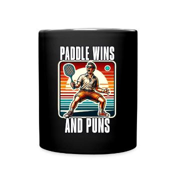 Drôle de dicton de paddleball - Mug uni - noir - Devant