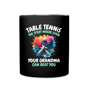 Drôle de dicton de tennis de table - Mug uni - noir - Devant