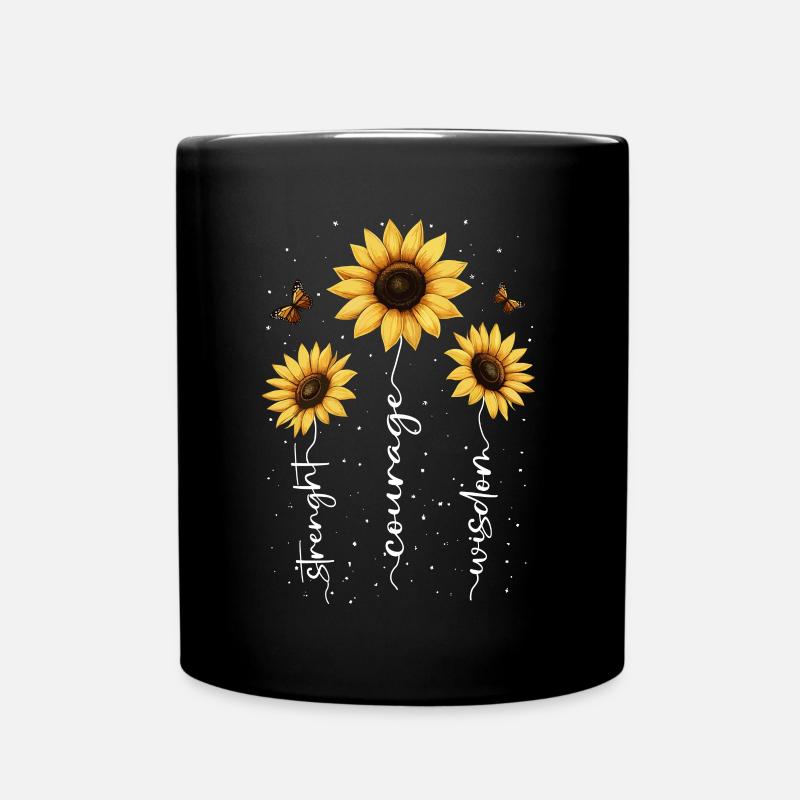 Sommer Blumen Blume Inspiration Motivation Spruch - Tasse einfarbig - Schwarz