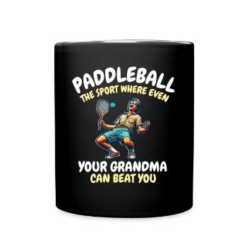 Drôle de dicton de paddleball - Mug uni - noir - Devant