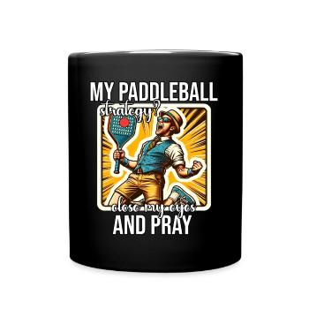 Drôle de dicton de paddleball - Mug uni - noir - Devant
