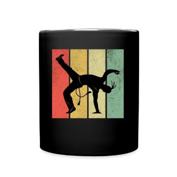 Capoeira Rétro - Mug uni - noir - Devant