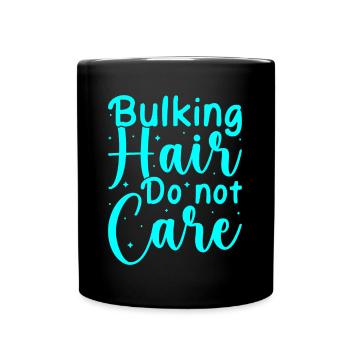 Fitness Motivation Bodybuilder Hair Do Not Care - Tasse einfarbig - Schwarz - Vorne