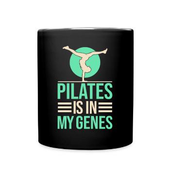Yoga Pilates Is In My Genes Funny Yoga - Full Colour Mug - black - Front