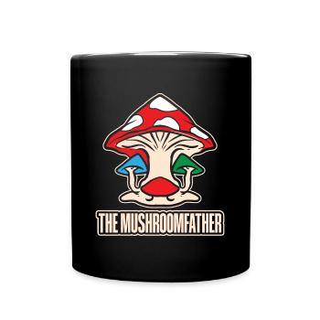 Mushroom Foraging Hunter Mushroomfather Morel - Full Colour Mug - black - Front
