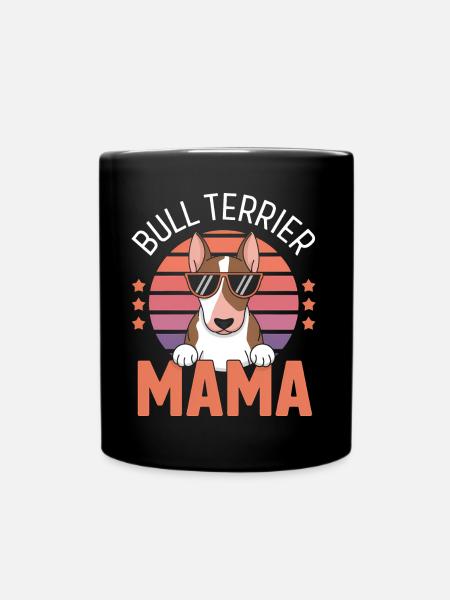 Bull Terrier Saying Mom Joke Bull Terrier Gift - Full Colour Mug - black