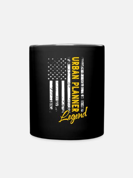 Stadtplaner Legende - Tasse einfarbig - Schwarz