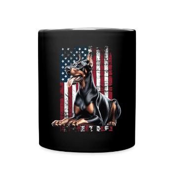 Doberman US Dobermann - Mug uni - noir - Devant