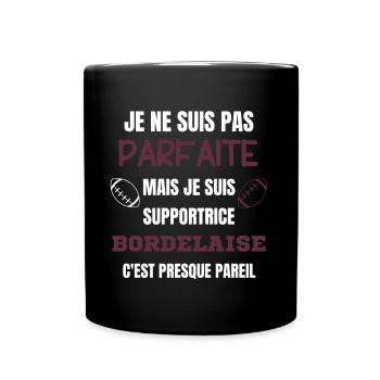 Supportrice Bordelaise Rugby - Mug uni - noir - Devant