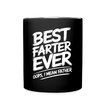Furz Spruch Furzen Papa Pups Lustige Furz Geschenk - Tasse einfarbig - Schwarz - Vorne