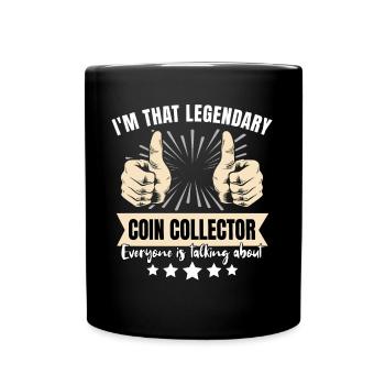Collectionneur de pièces légendaire - Mug uni - noir - Devant