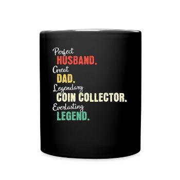 Coin Collector Dad - Full Colour Mug - black - Front