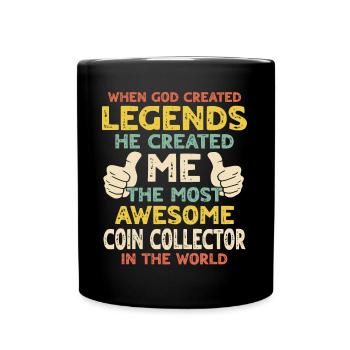 Collectionneur de pièces de monnaie - Mug uni - noir - Devant