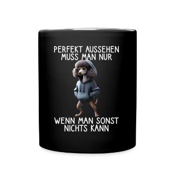 chien drôle disant amoureux des animaux chien drôle chien - Mug uni - noir - Devant