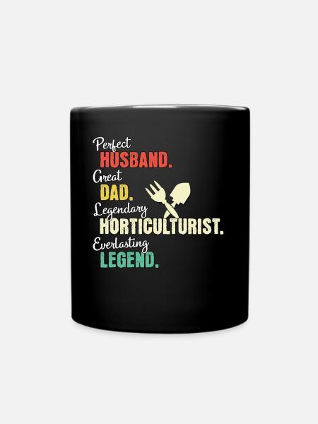 Gartenbauer Papa - Tasse einfarbig - Schwarz