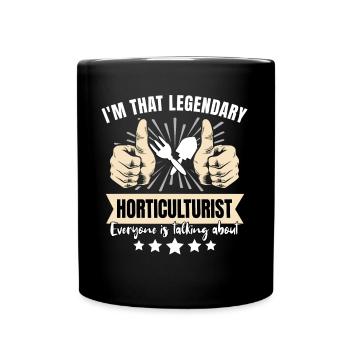 Legendärer Gartenbauer - Tasse einfarbig - Schwarz - Vorne
