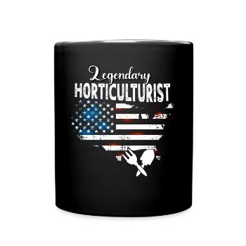 Gartenbauer US - Tasse einfarbig - Schwarz - Vorne