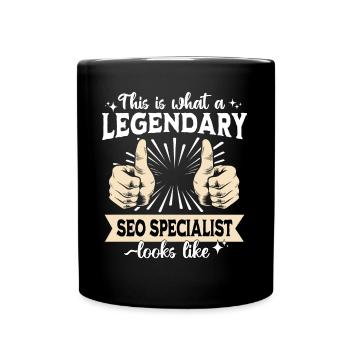 Gestionnaire SEO légendaire - Mug uni - noir - Devant